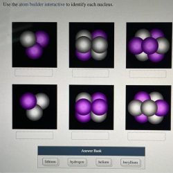 Use the atom builder interactive to identify each nucleus