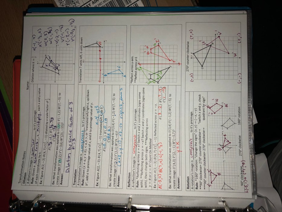 Constructions and rigid transformations end of unit assessment answer key